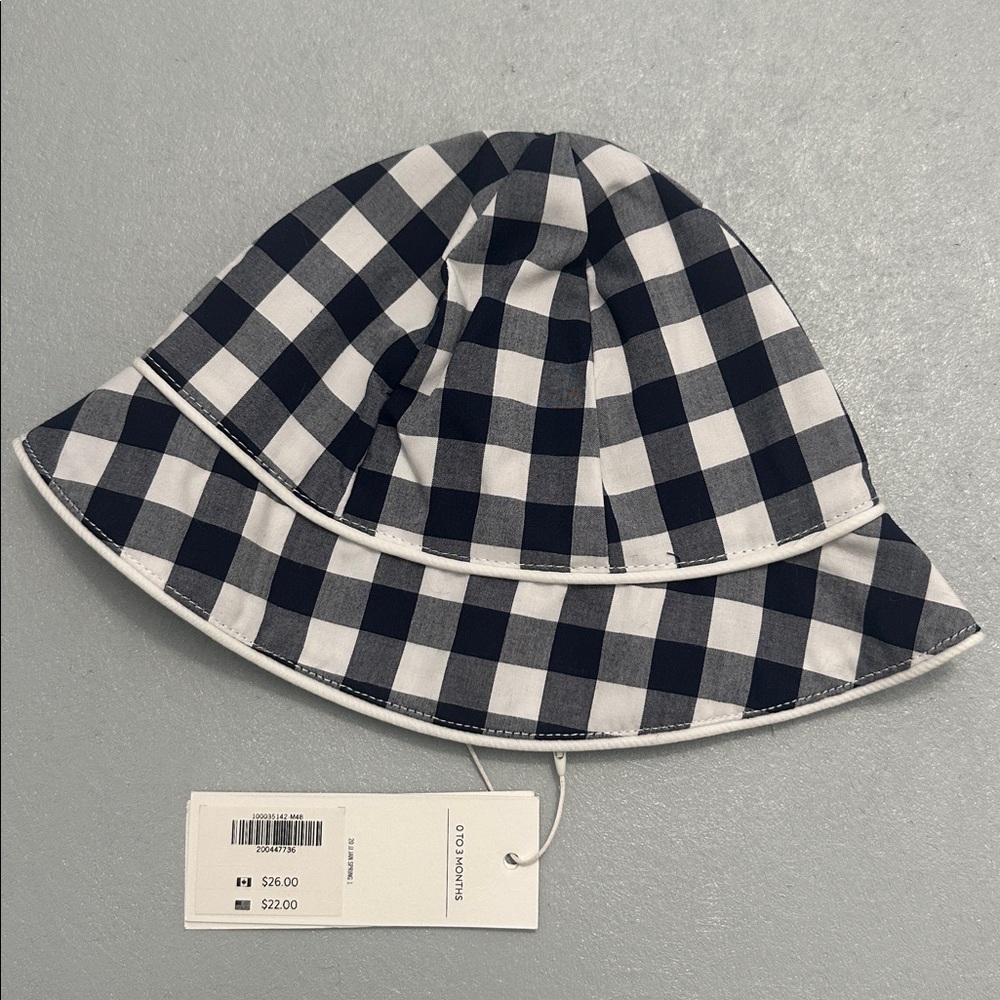 Janie and Jack Gingham Check Bucket Hat –‎ NWT